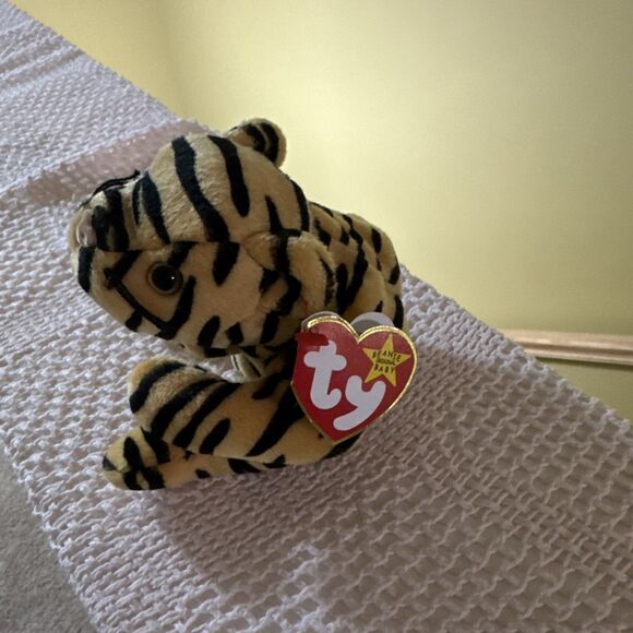 Ty Beanie Babies - Stripes the Tiger - 1995 - with Tags - Picture 2 of 5
